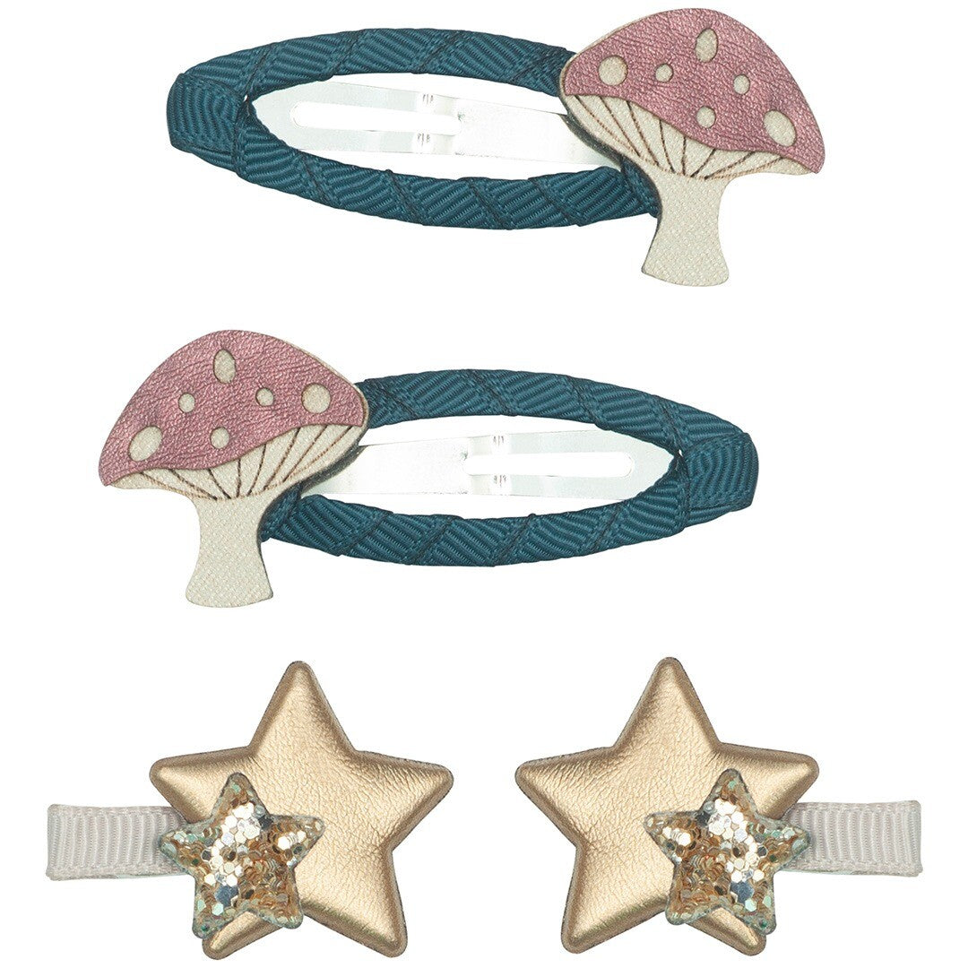 Mimi & lula haarspeldjes magical toadstool - 4st | ilovespeegoed.nl