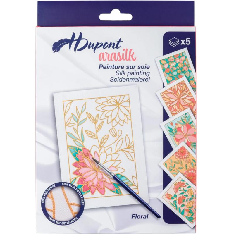 Set de 5 cadres à peindre - Floral - Blanc