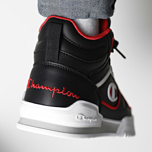 Baskets Montantes 3 Point Mid S22119 Black White Red