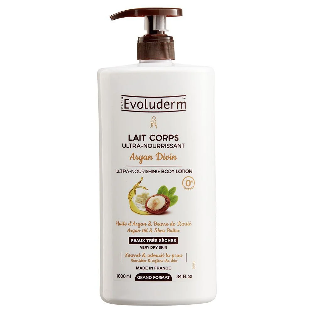Lait corps ultra nourrissant Evoluderm argan divin 1L