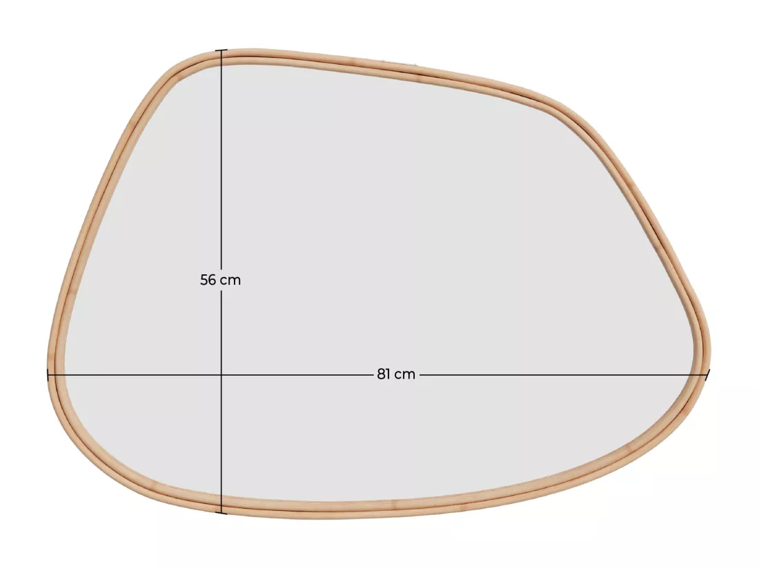 Miroir organique en rotin 81x56 cm - Tseri