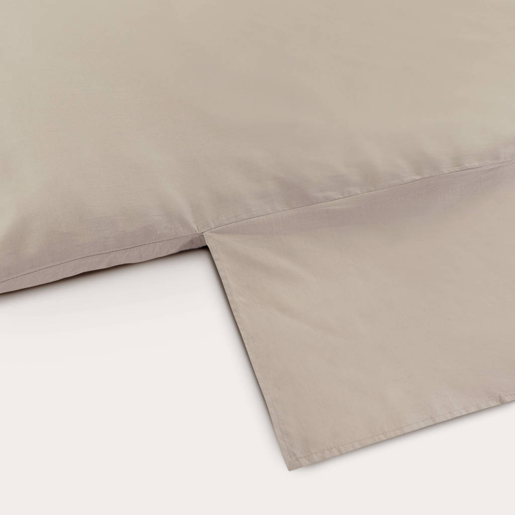katoenen dekbedovertrek ledikant beige (100x135 cm)