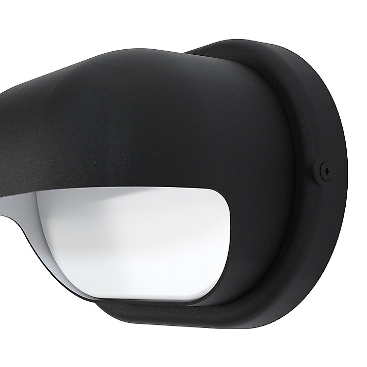 Applique murale Helmet LED intégrée 650lm 12W IP44 GoodHome noir