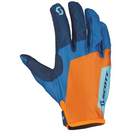Gants cross Scott 350 RACE EVO 2023 - Bleu / Orange