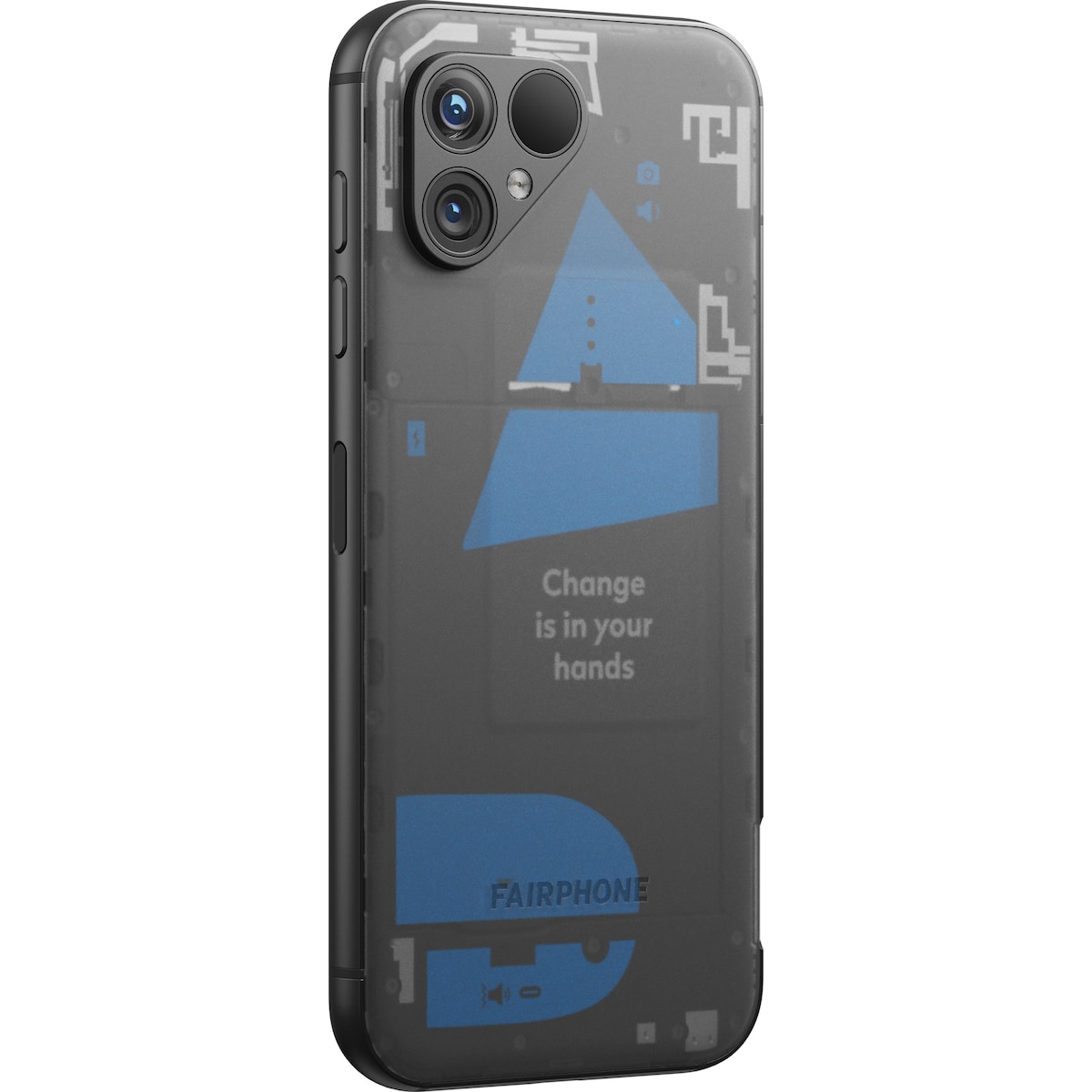 Fairphone 5 5G smarttelefon 8/256GB (gjennomsiktig)