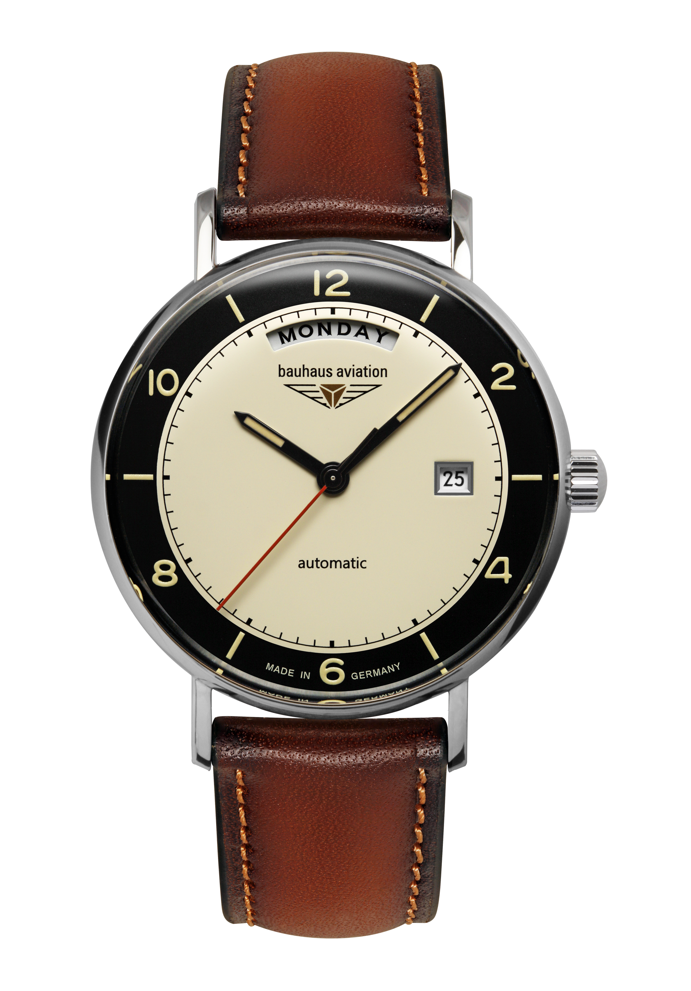bauhaus Aviation Daydate Automatik Herrenuhr 2462-2