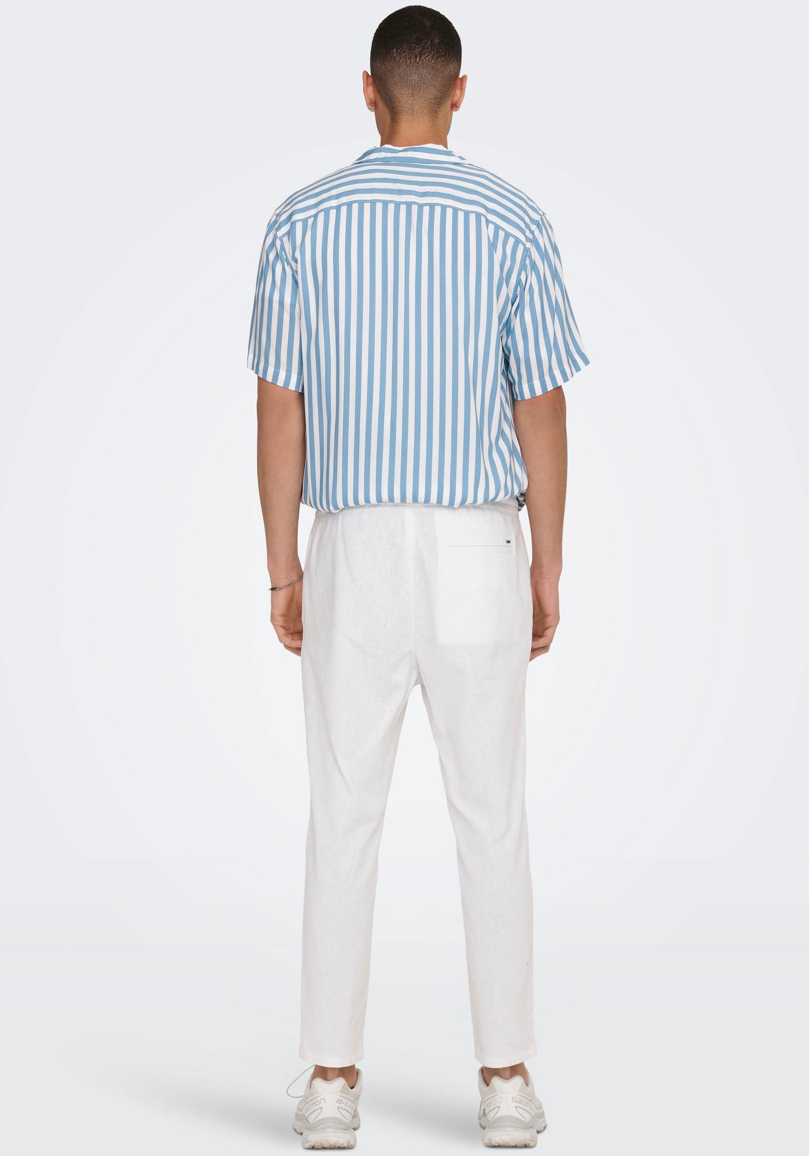 ONLY & SONS Stoffhose »ONSLINUS CROP 0007 COT LIN PNT NOOS«  mit Leinen