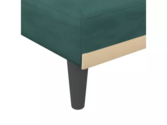 Prolenta Premium - Chaise longue vert foncé velours