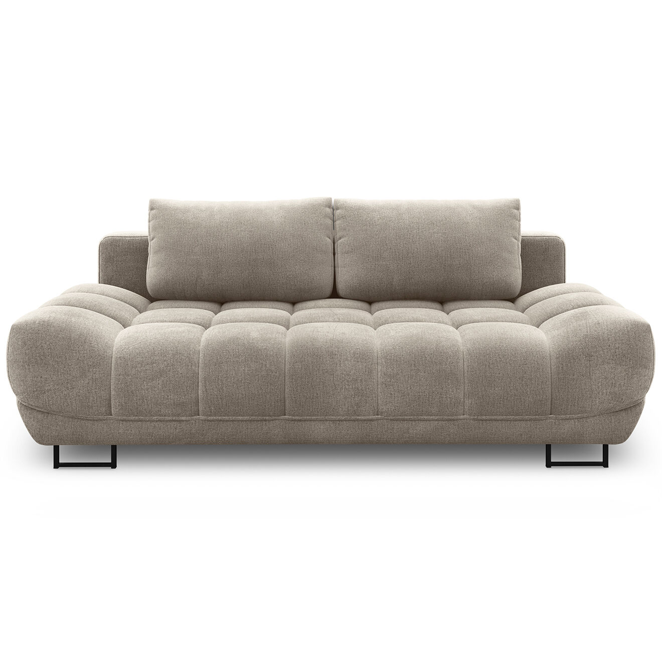 Windsor & Co Canapé convertible avec coffre de rangement Cirrus beige - 215x112x90 cm