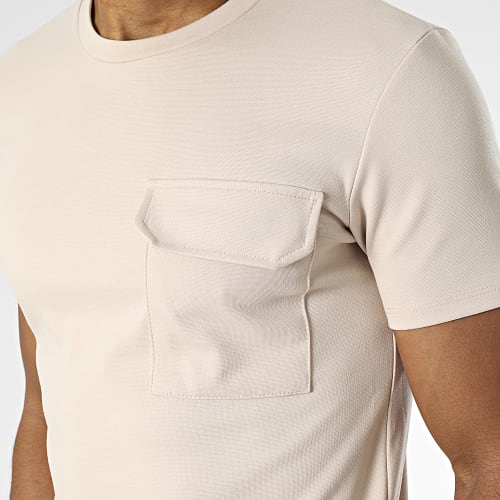 Tee Shirt Poche Beige