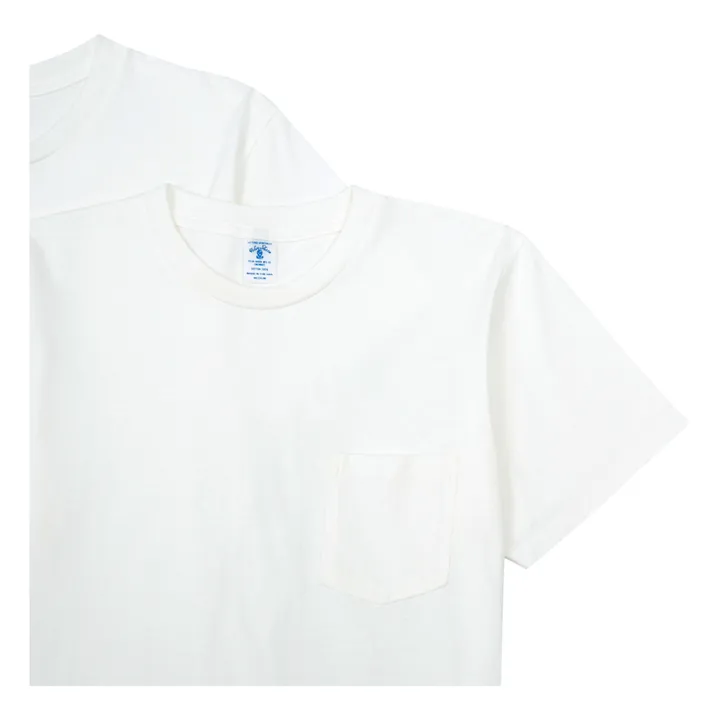 Velva Sheen Pack 2 T-shirts Pocket Coton | Blanc