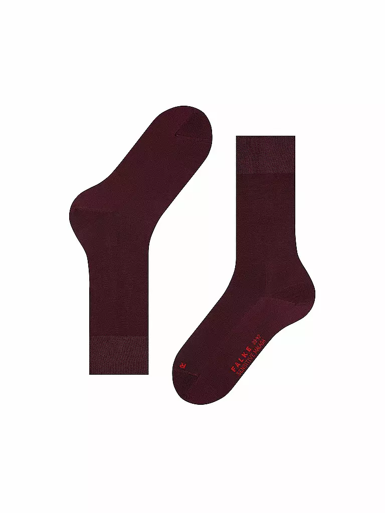 FALKE Herren Socken Sensitive Malaga barolo rot
