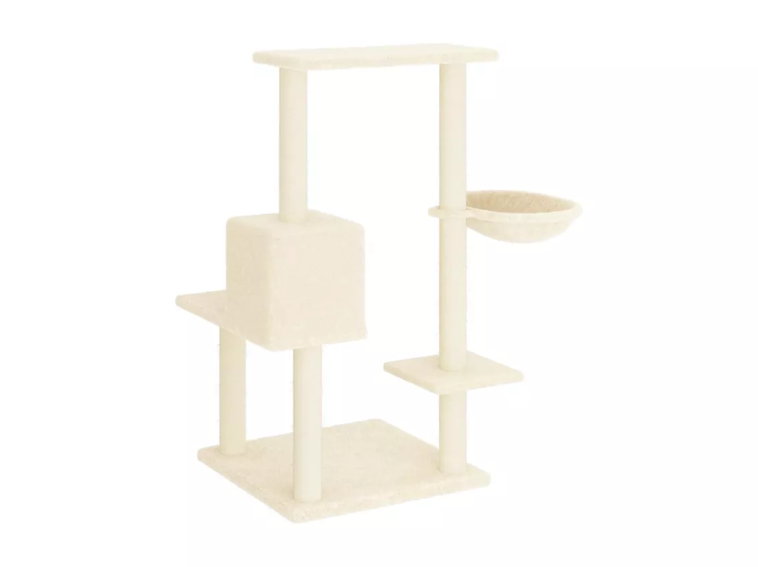 Arbre à chat avec griffoirs en sisal Crème 95 cm