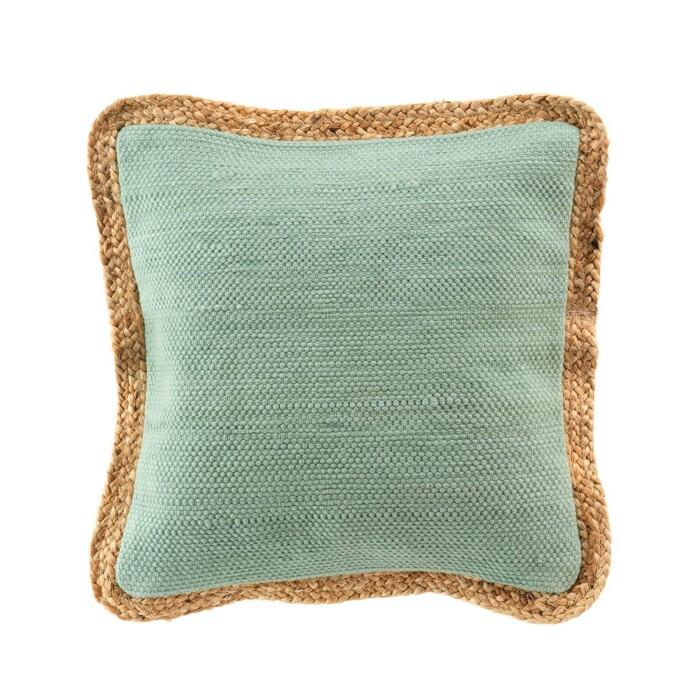 COUSSIN 45X45CM UNI ET JUTE AKINA SAUGE