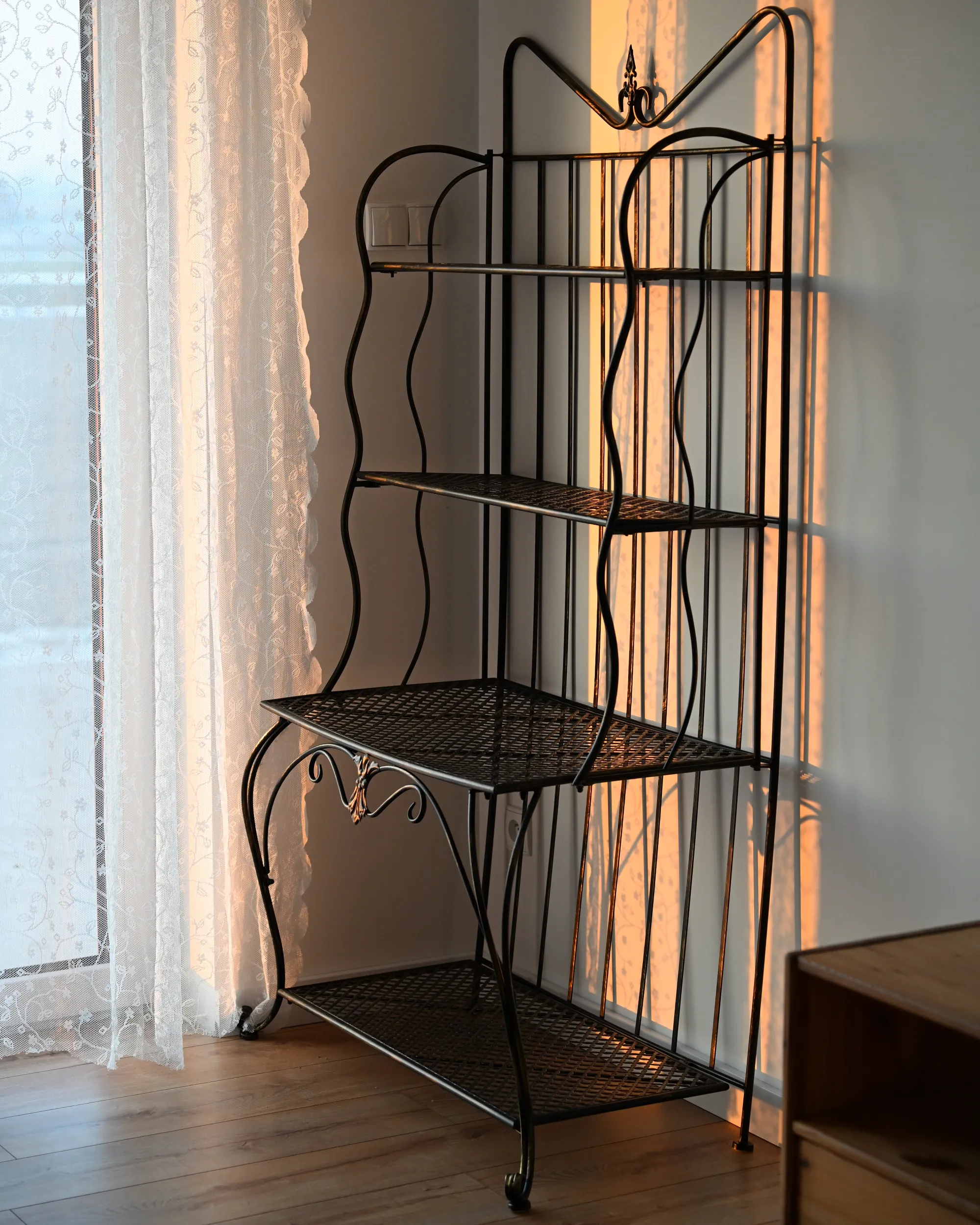 Rek PAVONA Metaal 94 cm 50 cm Zwart