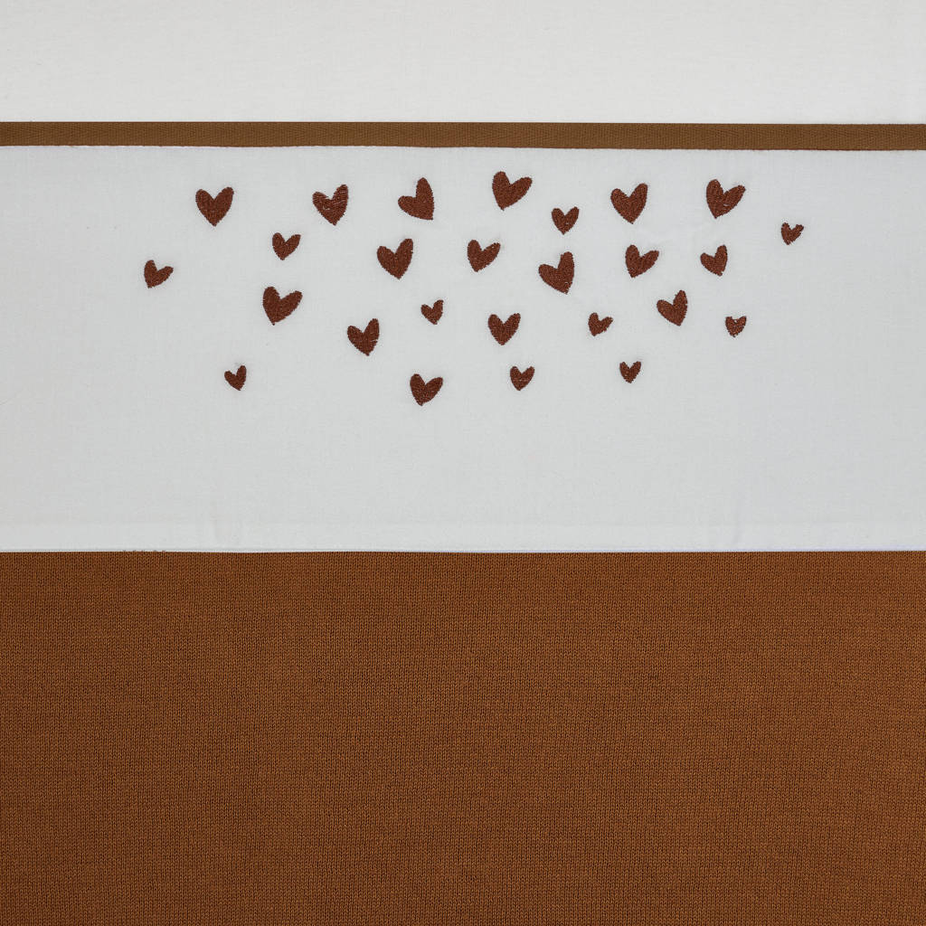 Erg mooibaby wieglaken Hearts 75x100 cm camel