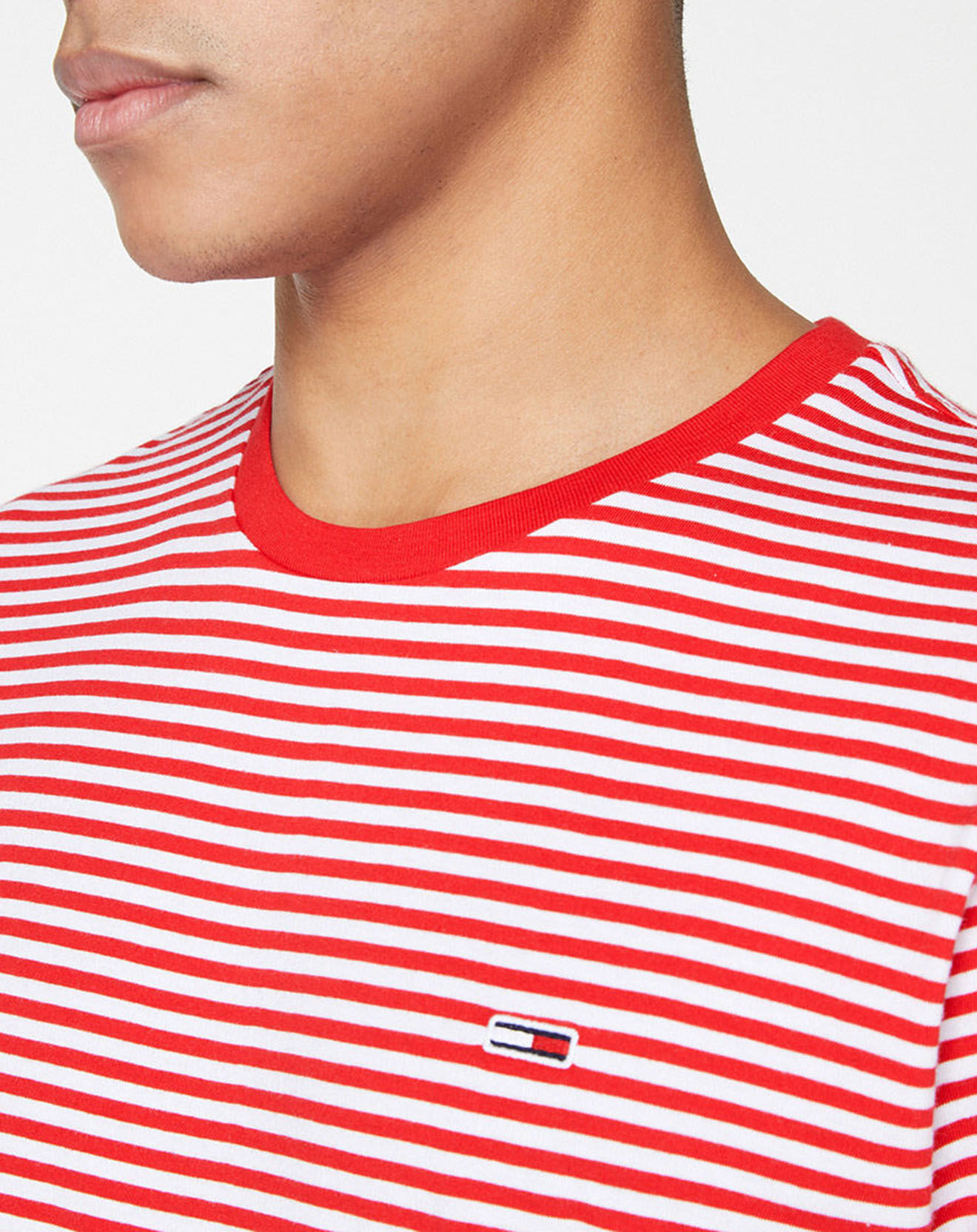 Tommy Jeans T-Shirt Tommy Classics rayé blanc/rouge
