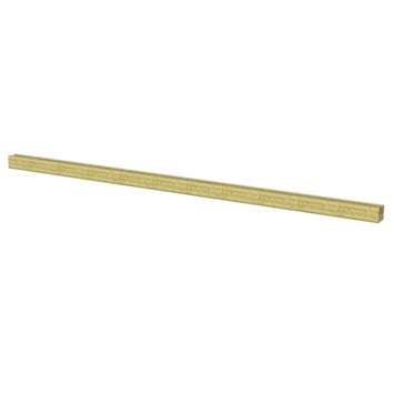 Sleufpaal eind grenen ca. 8,8 x 8,8 cm, lengte ca. 270 cm