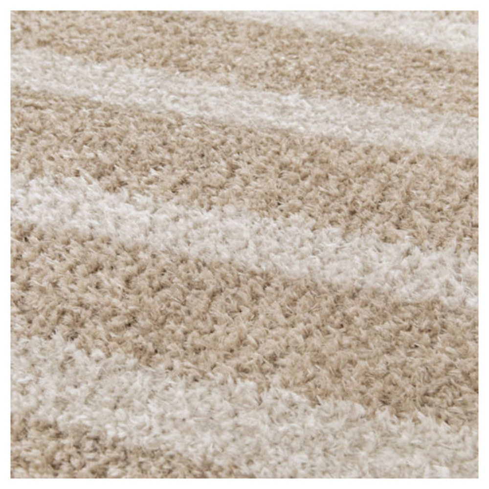 Tapis doux en matière recyclée - soft line - beige - 120 x 170 cm