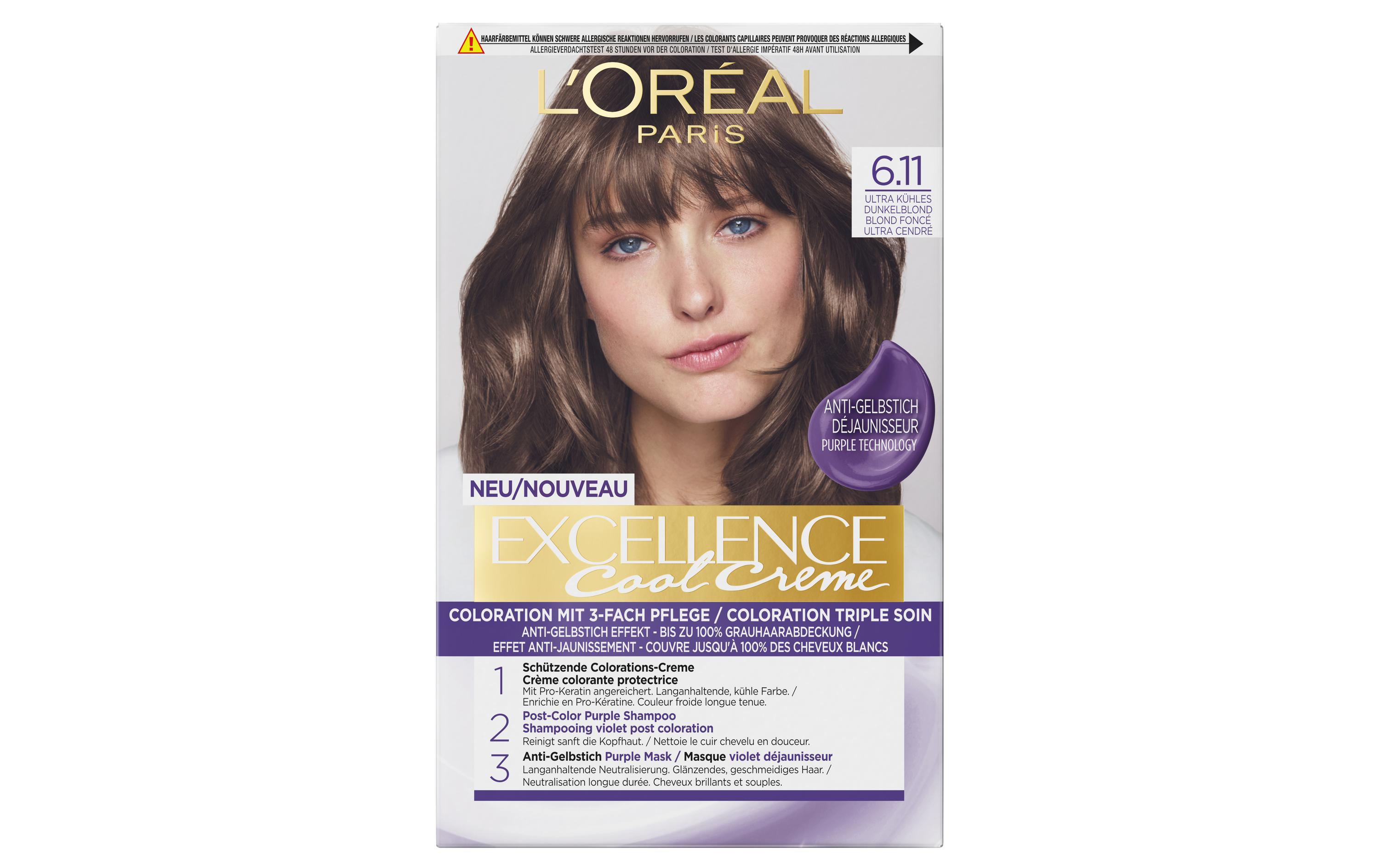 EXCELLENCE Cool Creme<br>1 Stück, Creme, 6.11 Ultra Kühles Dunkelblond