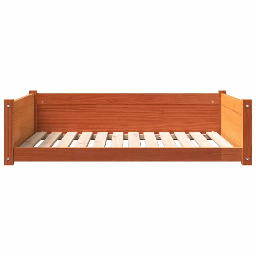 Cama para cães vidaXL, madeira de pinho, marrom encerado, 105,5 x 75,5 x 28 cm