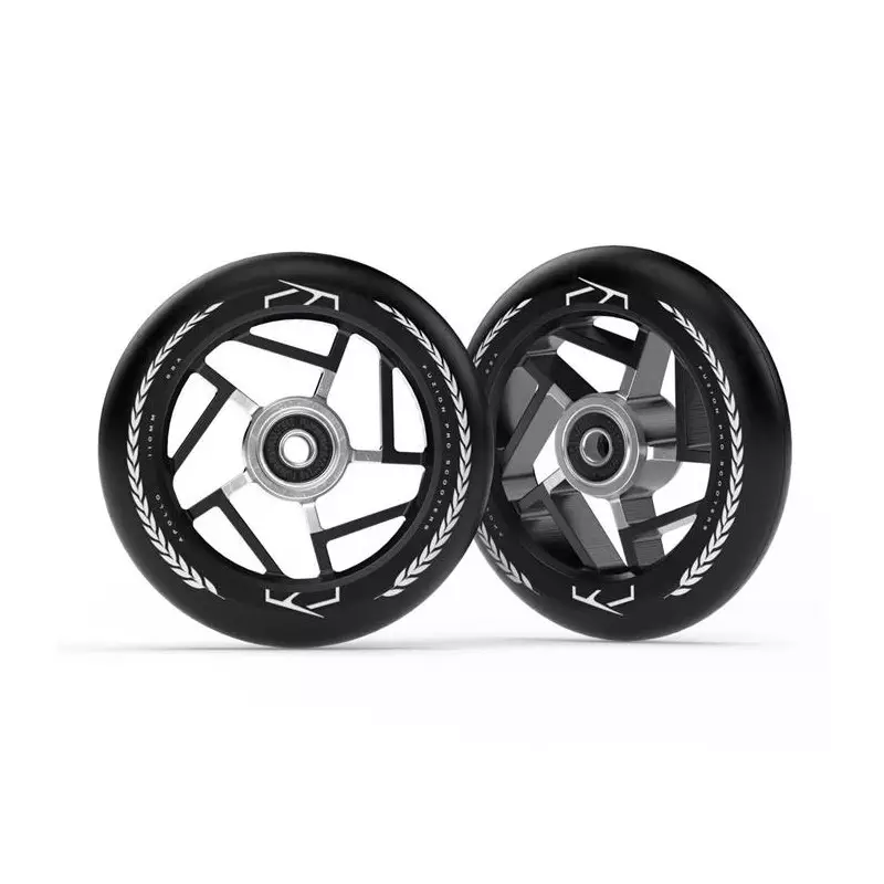 Paire de roues trottinette FUZION Apollo Black/Black 110mm