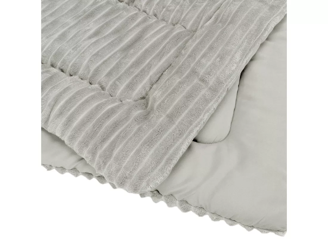 Couette Fibre Velvet 500gr Stripes Naturel