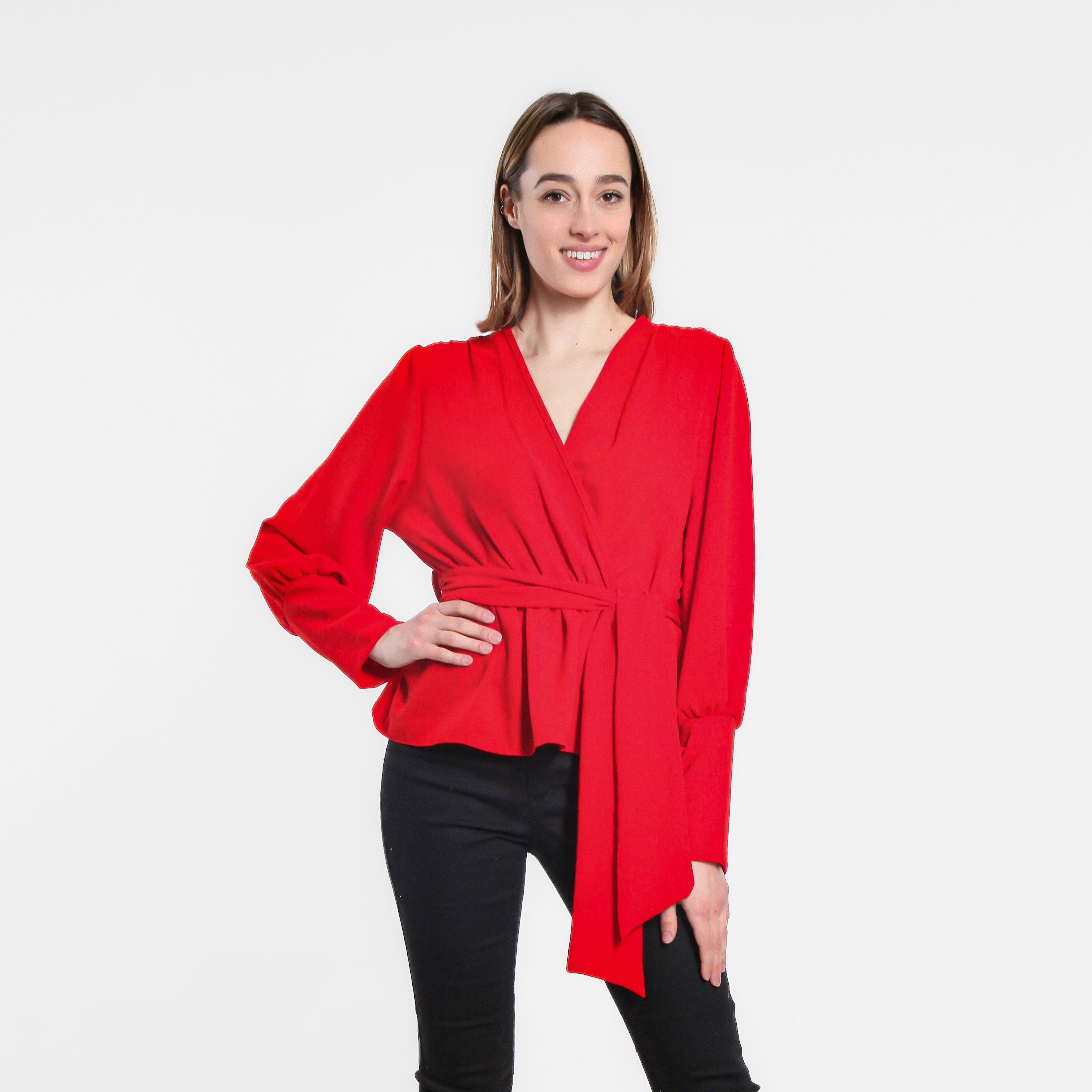 Be You BY Peplum Wrap Top Womens