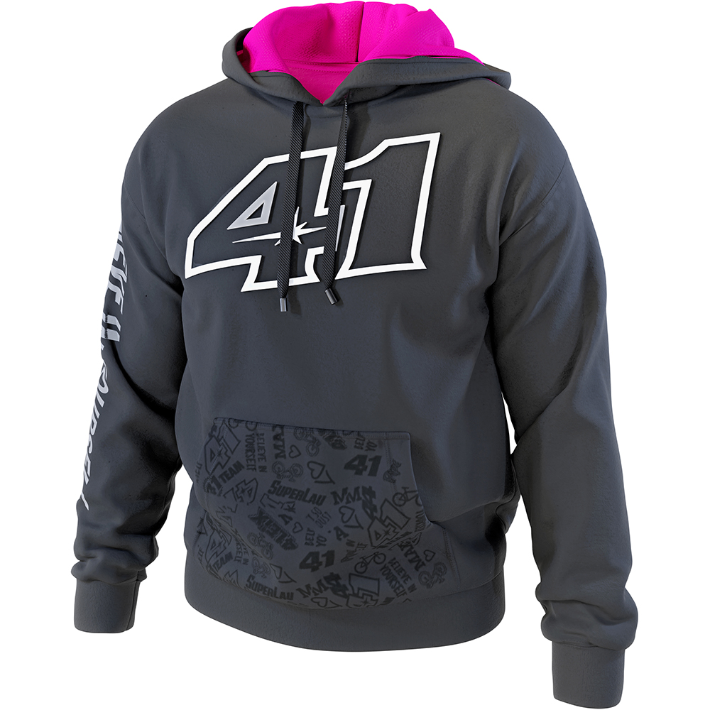 Ixon - Sweat à capuche Aleix Espargaro 23 Anthracite / Rose