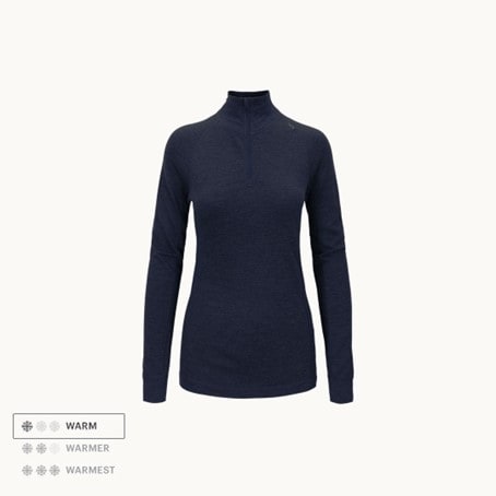 Tufte Bambull Half Zip, Dame<br>Deilig høyhalset genser i Bambus og merinoull!