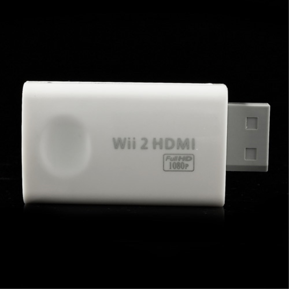 Nintendo Wii HDMI Konverter Adapter Full HD (1080p) mit 3.5mm Audio Ausgang - Weiss