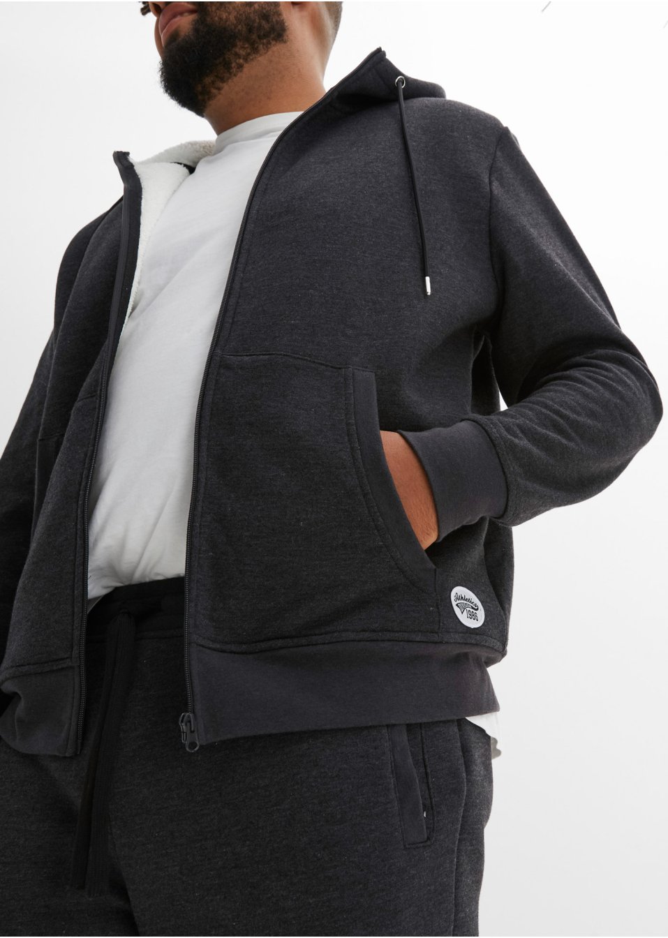 Gilet sweat thermo avec doublure peluche