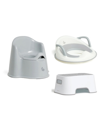 Beemoo CARE Assist Potte, Toalettsete & Krakk, White/Grey