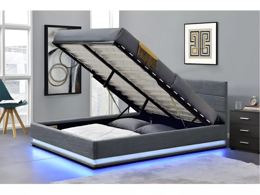 Lit LED avec coffre 