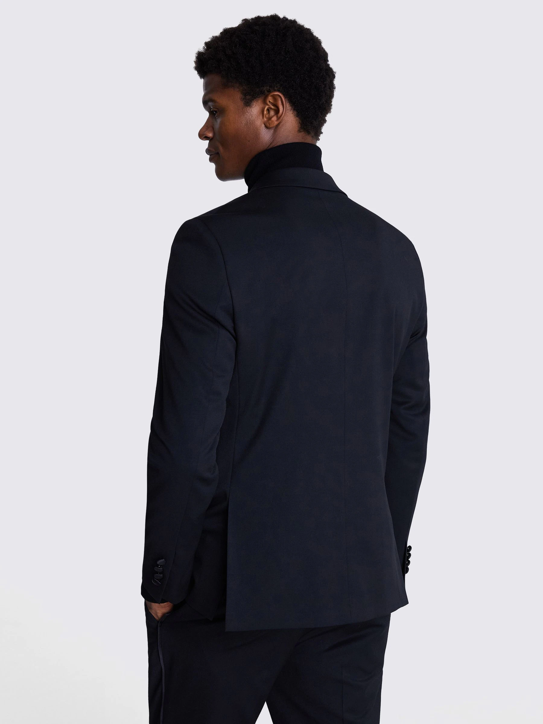 DKNY Zwart Slim fit Smoking Jack met Notch Revers