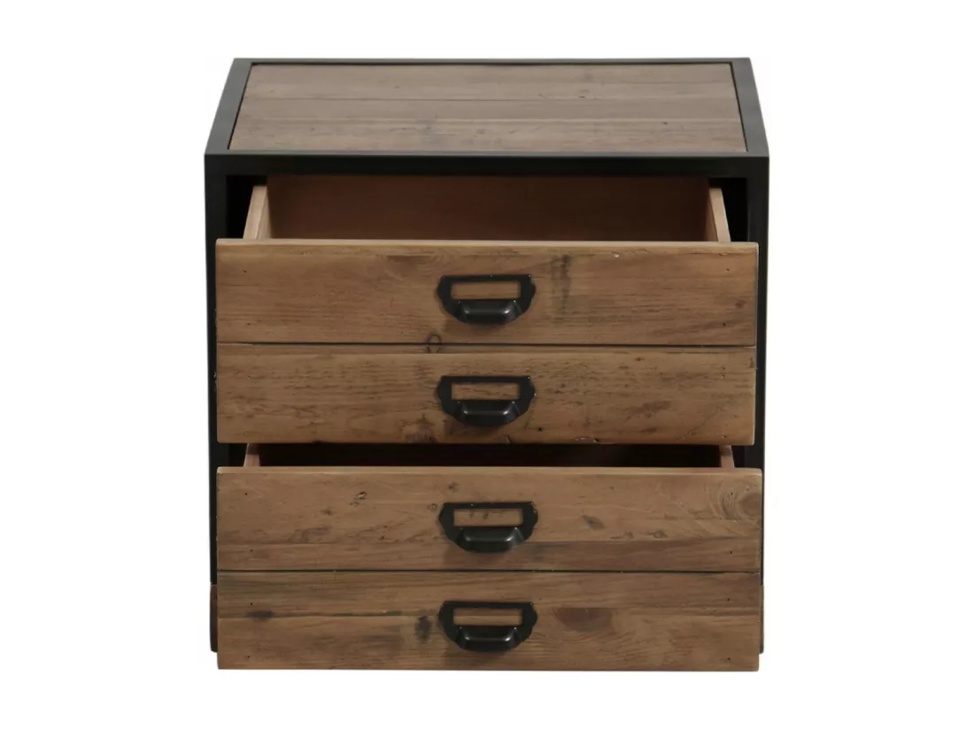 Meuble de rangement 2 tiroirs Bois-MDF Marron - Manufacture Interior's