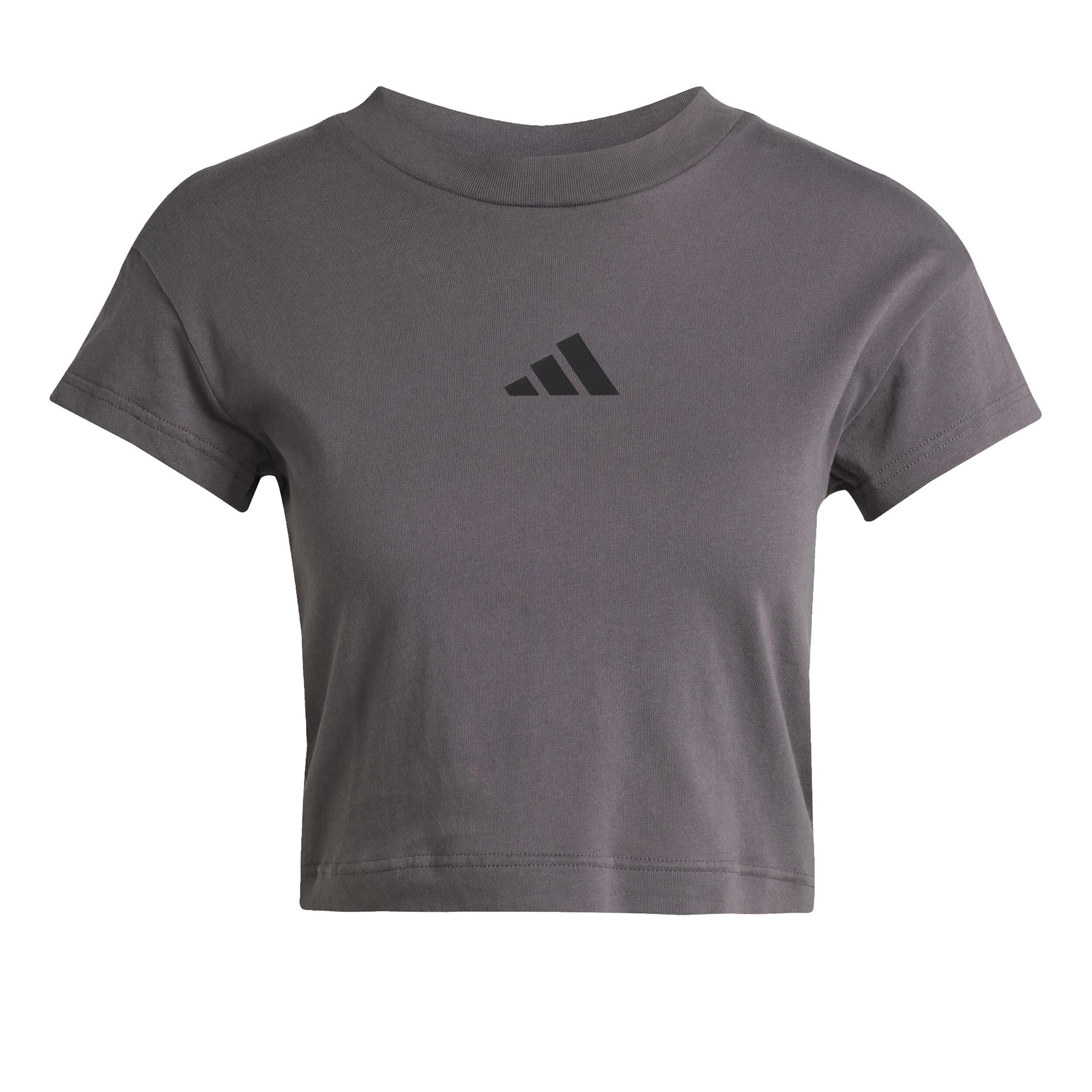 adidas Future Icon Small Logo T-shirt Femmes - Gris Foncé