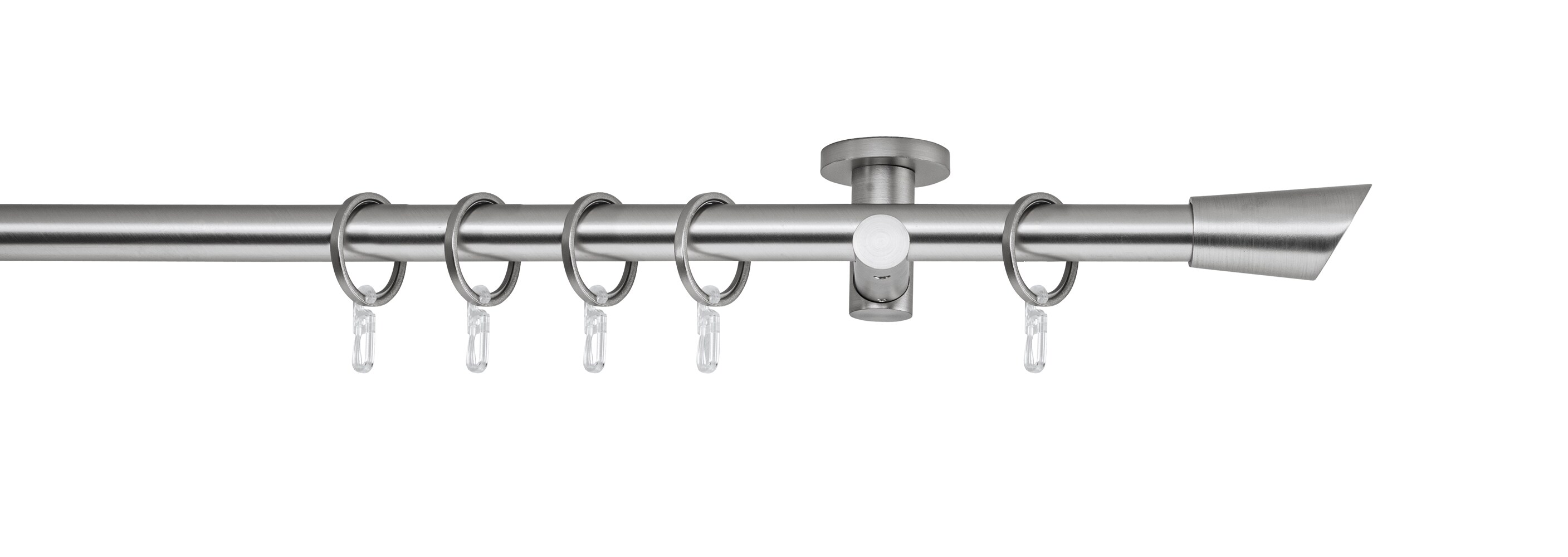 20mm,1-läufig,Rohr,Deckenträger urban,Endstück rag Farbe: Edelstahl-Optik, Größe: 100cm