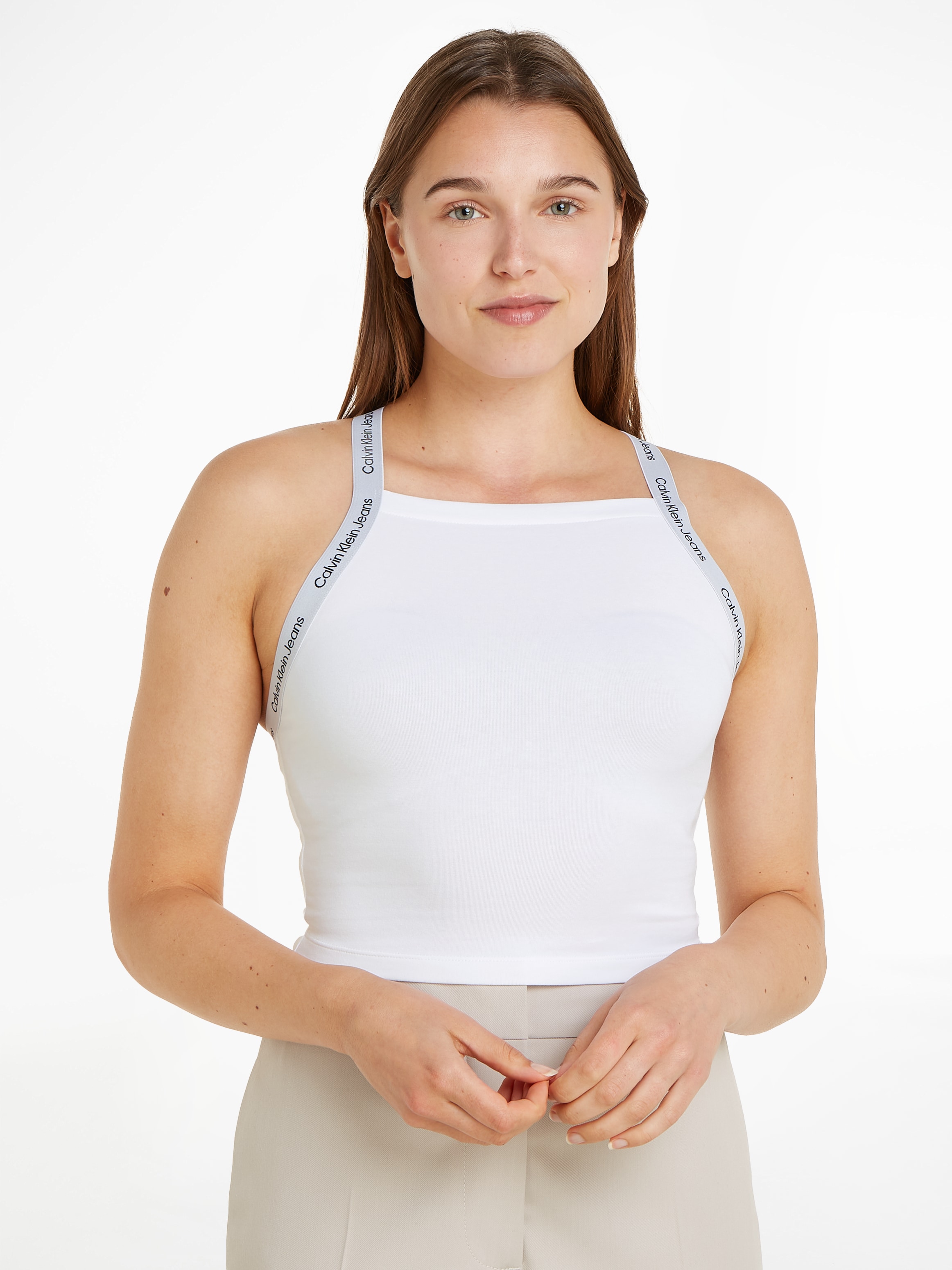 Calvin Klein Jeans Spaghettitop »LOGO ELASTIC STRAPPY TOP« mit Logoschriftzug
