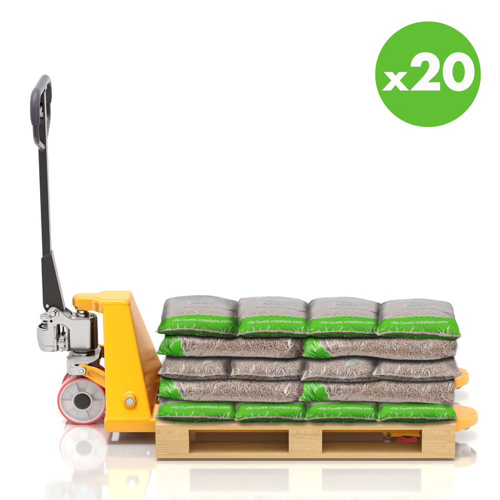 Wood pellets - granulés de bois 20 sacs 15 kg - haute qualité et haute performance technique - combustion propre et ecologique -
