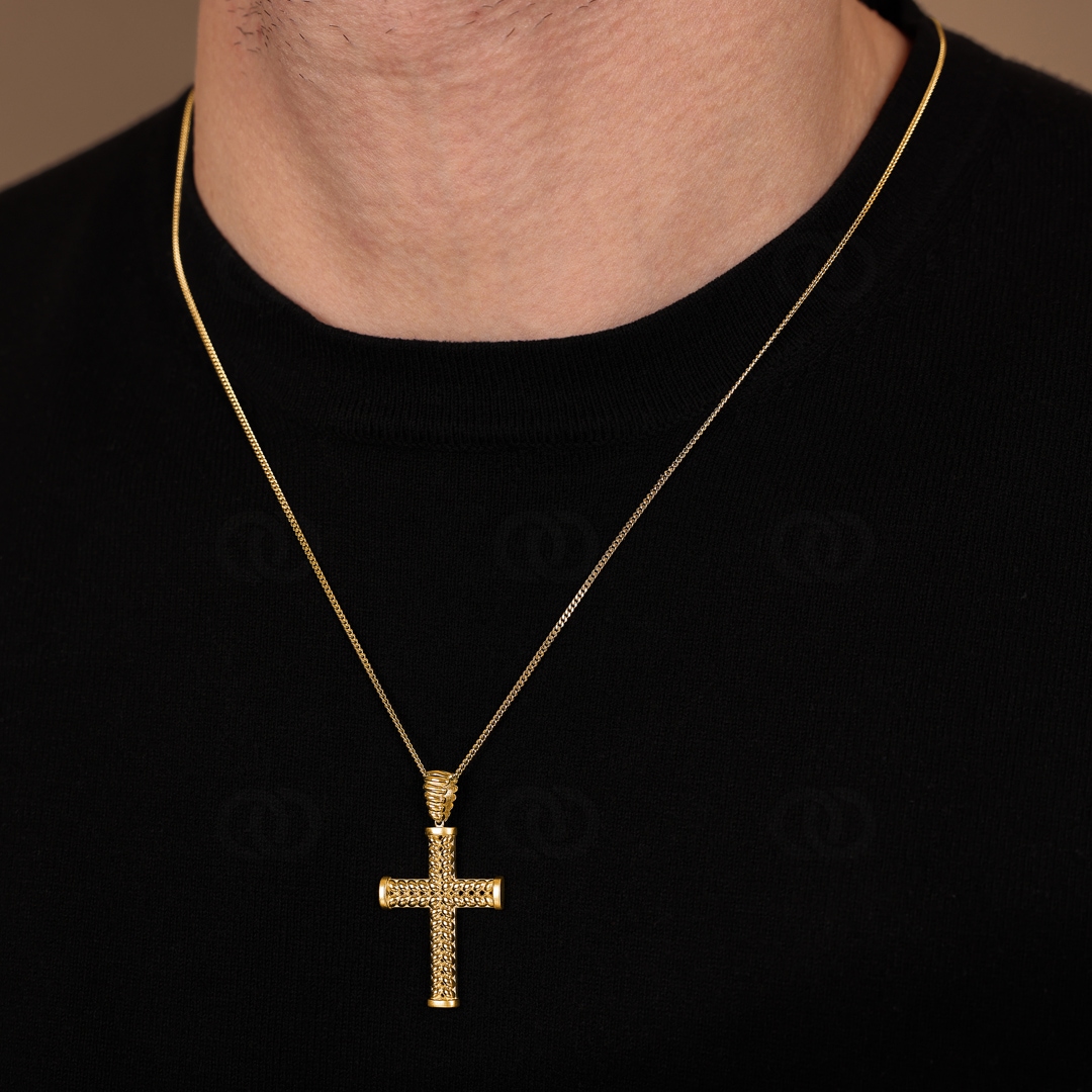 Kreuzanhänger 750/18 K Gelbgold 31 x 22mm