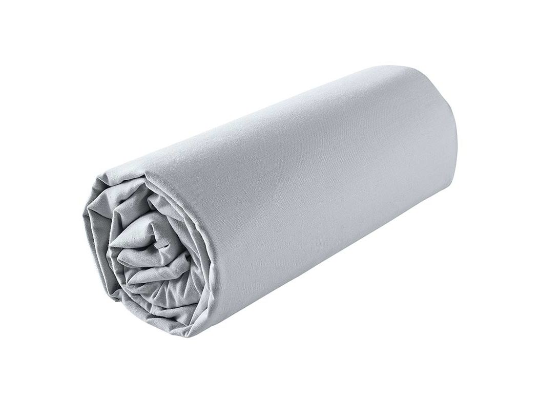 LENÇOL DE BAIXO COM ELÁSTICO ACTUEL CINZENTO 100% ALGODÃO 90X200CM