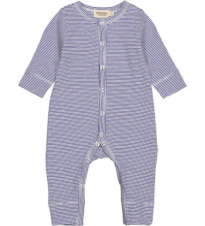 MarMar Strampler - Rib - Modal - Rukana - Blue Stripe