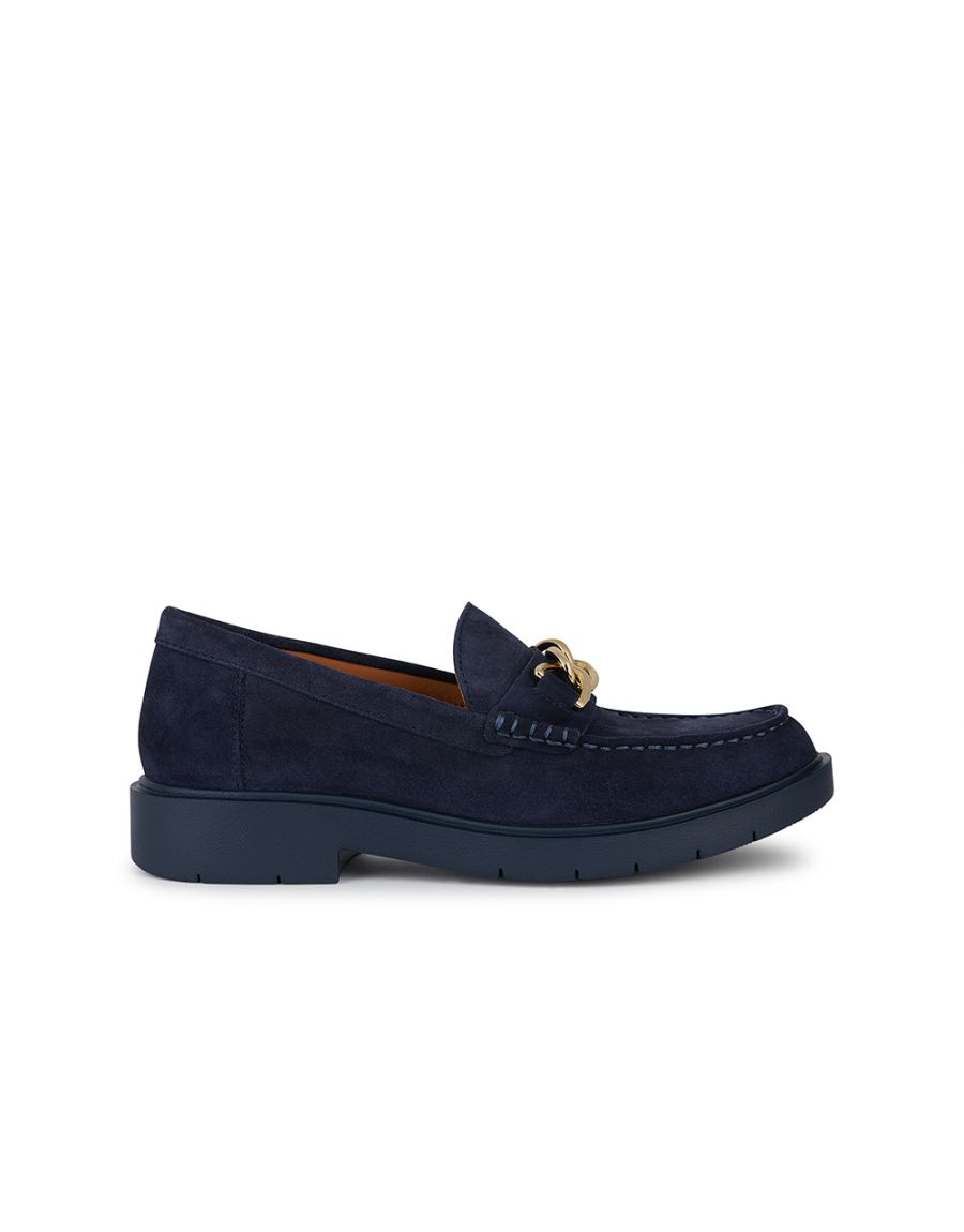 Mocassins cuir marine
