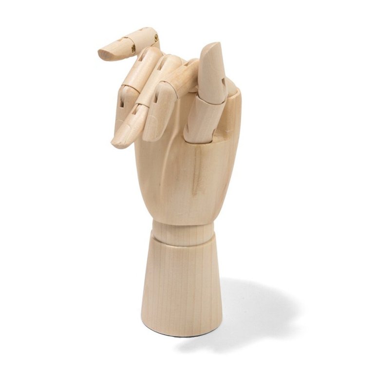 Modellhand, Holz lackiert
