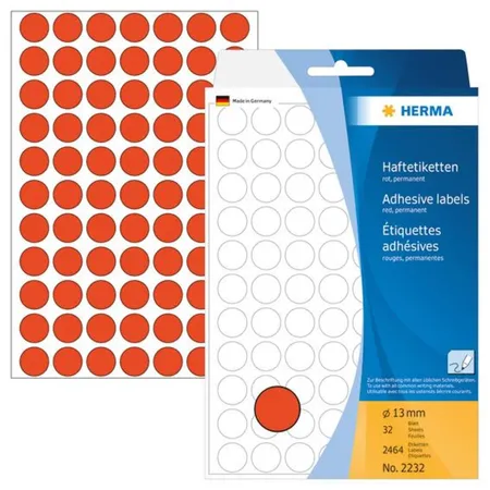 HERMA Etikett Farbpunkt rot Ø 13mm 2646 Stück