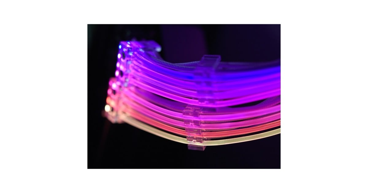 Lian LiStrimer 8-pin(6+2) VGA extension cable kabel  (30 centimeter, RGB leds)