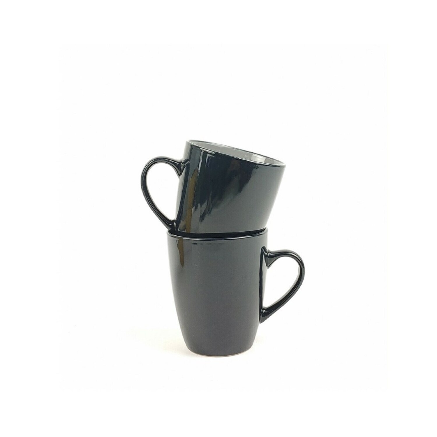 MICHELINO 2-teiliges Kaffeebecher-Set – 300ml pro Becher, stilvoll und praktisch Schwarz