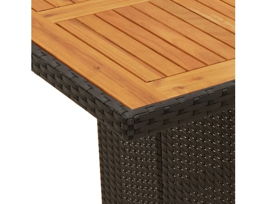 LES TENDANCES - Ensemble table et chaises de jardin-noir-8 places-457024