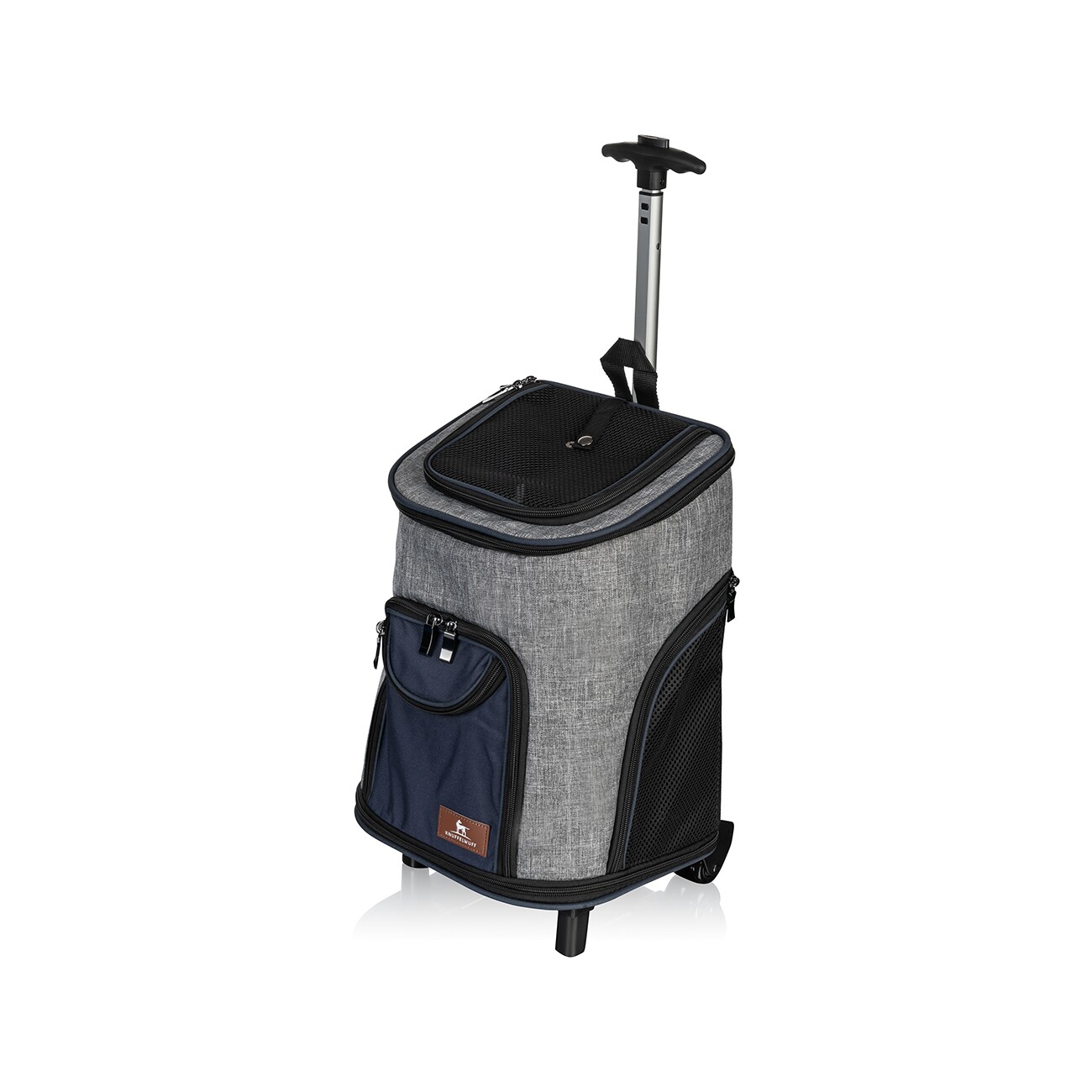 Knuffelwuff Hunderucksack Tajumulco Trolley faltbar 2 in 1 mit Rollen und Griff